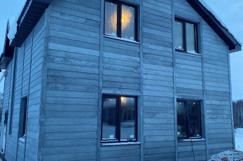 Фасадная Панель Фибратек 3000x190x8мм под покраску серая "Сибирская лиственница"