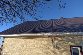 Фасадная Панель Декер Стейн Янтарный, Профнастил С21 8017 Стальной бархат