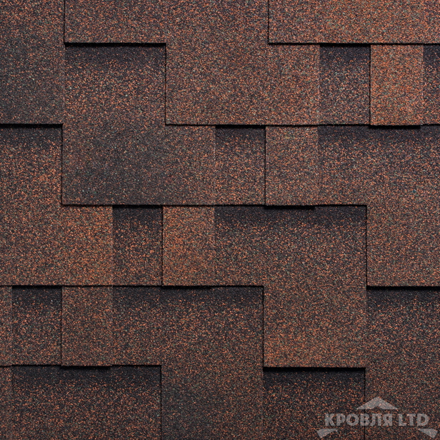 Гибкая черепица Ruflex  серия Премиум коллекция Runa Premium цвет Медный отлив