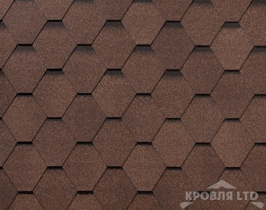 Гибкая черепица Roofshield  серия Classic коллекция Стандарт цвет Коричневый топаз