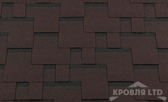 Гибкая черепица Roofshield  серия Premium коллекци Модерн цвет Каштан
