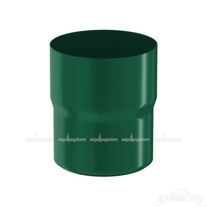 Соединитель трубы для водостока Aквасистем 90мм RAL 6005 зеленый мох