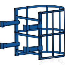 Пожарная лестница Универсальная Rofsystems П1-2, Дуга экрана 800 мм Полиэстер RAL 5005 Синий насыщенный, 1,05 м