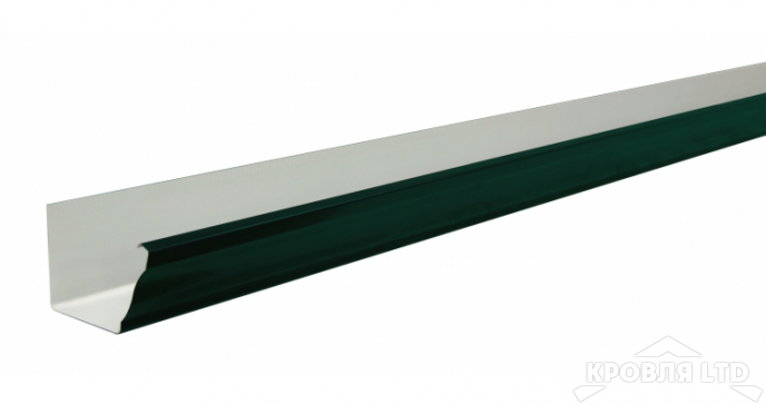 Желоб прямоугольный Vortex 3м 125мм RAL 6005 зеленый мох