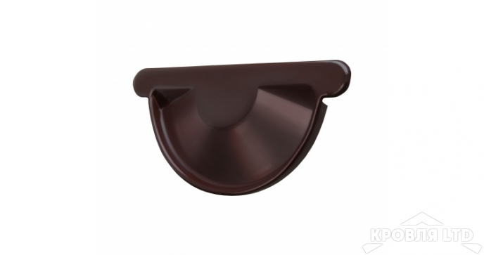 Заглушка торцевая универсальная Оптима 125/90 RAL 8017 шоколад