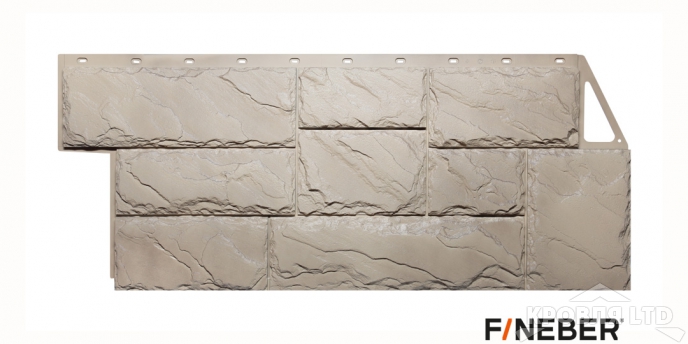 Фасадная панель FineBer Камень крупный Песочный