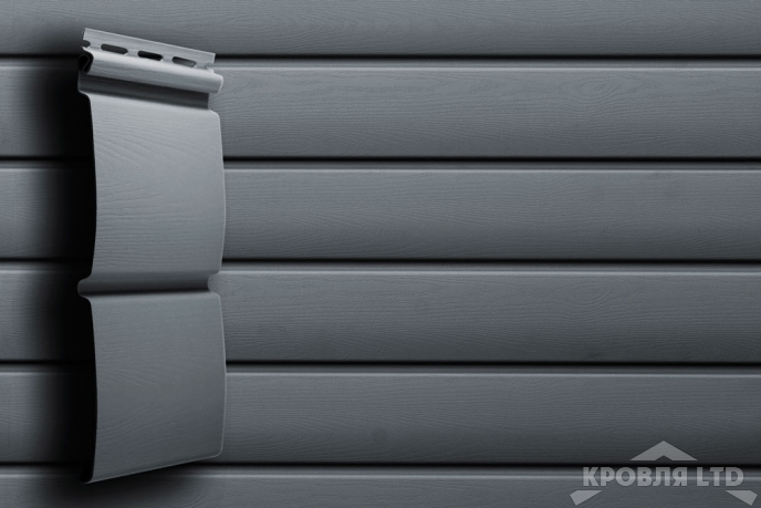 Сайдинг виниловый   GL Блок хаус двухслойный графит 3,0 м