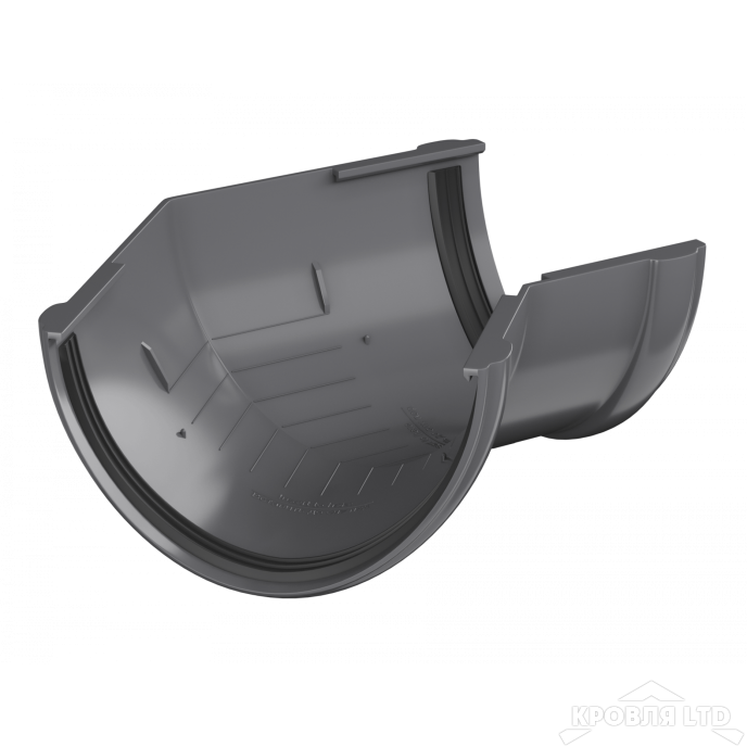 ТН ПВХ D125/82 ММ УГОЛ ЖЕЛОБА 135° СЕРЫЙ  Rall 7024