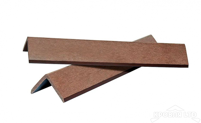 Уголок из ДПК  POLIVAN  для террасной доски 45х45х2900 мм светло-коричневый