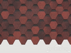 Гибкая черепица Дёке серия  EURAZIA Коллекция ШЕСТИГРАННИК цвет красный