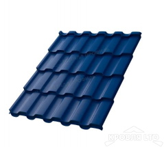 Металлочерепица Монтекристо- S , RAL 5005 Сигнальный синий,толщина  0,5