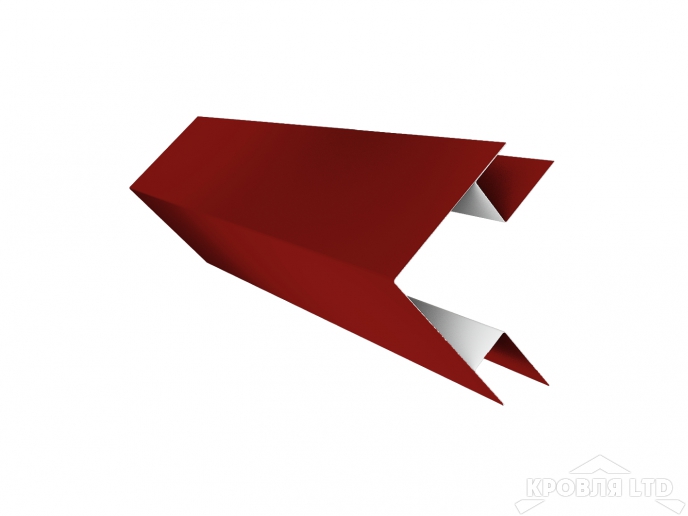 Планка угла внешнего сложного, Полиэстер RAL 3011 коричнево-красный, толщина 0,45