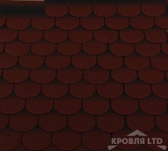 Гибкая черепица Roofshield  серия Family Light коллекция Готик цвет Красный