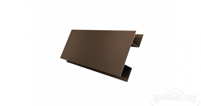 Планка H-профиль, Полиэстер RR 32 темно-коричневый, толщина 0,45