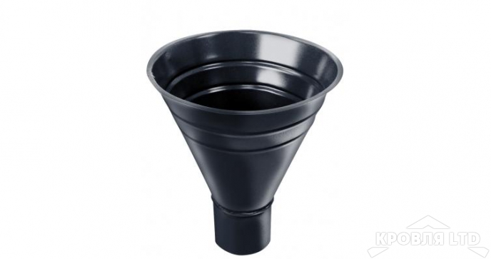 Воронка водосборная, Грендлайн 125/90 мм RAL 7024 мокрый асфальт