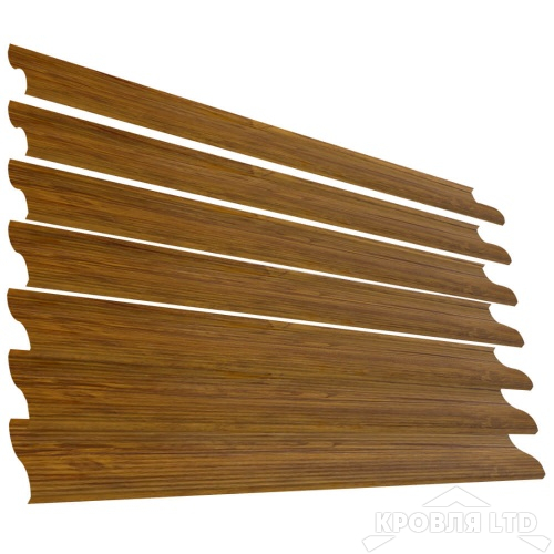 Ламель Еврожалюзи Printech под дерево Орех 3D 2-х сторонняя