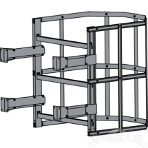 Пожарная лестница Универсальная Rofsystems П1-2, Дуга экрана 800 мм Полиэстер RAL Цвет RAL 7004 Серый, 1,05 м