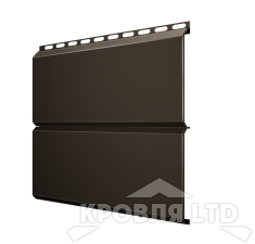 Сайдинг металлический Евробрус, Полиэстер RR 32 темно-коричневый, толщина 0,45