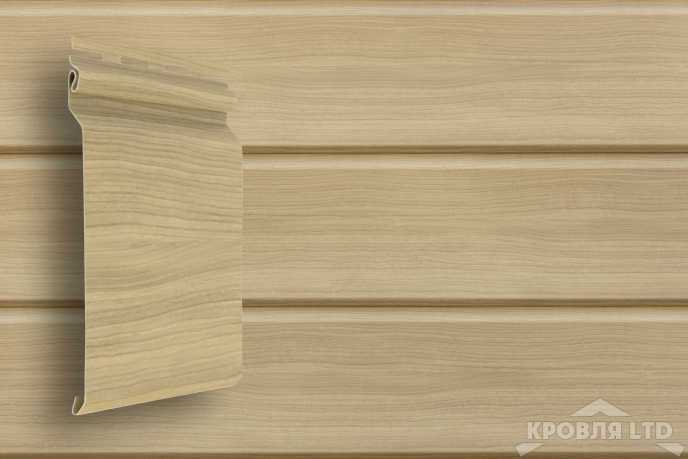 Сайдинг виниловый GL Natural-Брус Tundra  ясень  3,0 м