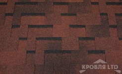 Гибкая черепица Roofshield  серия Family Eco Light коллекция Модерн цвет Красный с оттенением