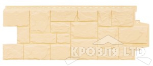 Фасадная панель Grand Line  "Крупный камень" Classic Бежевый