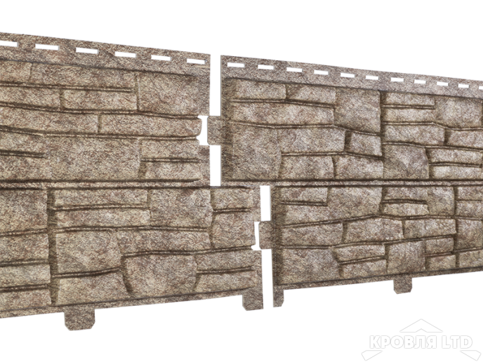 Фасадная панель Ю-ПЛАСТ Stone-House Сланец Бурый