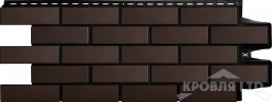 Фасадная панель Grand Line "Клинкерный кирпич"  Design шоколадный со швом RAL 9005