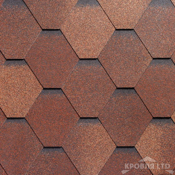 Гибкая черепица Ruflex  серия Премиум коллекция Sota Premium цвет Терракота