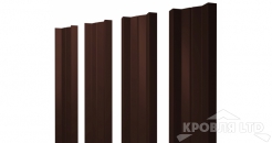 Штакетник М-образный А 0,5 Velur20 RAL 8017 шоколад