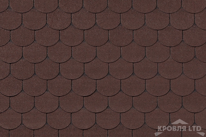 Гибкая черепица Roofshield  серия Family Light коллекция Готик цвет коричневый с оттенением