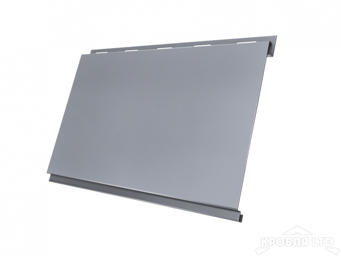 Сайдинг металлический Вертикаль, Полиэстер RAL 9006 бело-алюминиевый, толщина 0,45