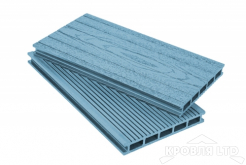 Террасная доска GRAND LINE серия Вельвет и теснение цвет Синий 22×160x3000