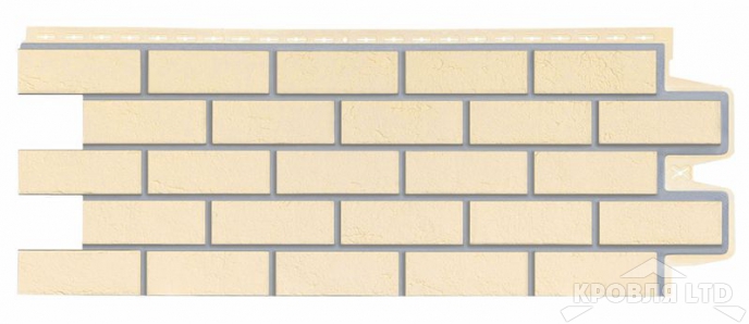 Фасадная панель Grand Line "Клинкерный кирпич"  Design бежевый со швом RAL 7006