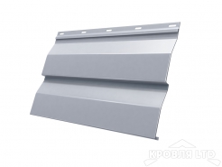 Сайдинг металлический Корабельная Доска, Полиэстер RAL 9006 бело-алюминиевый, толщина 0,45