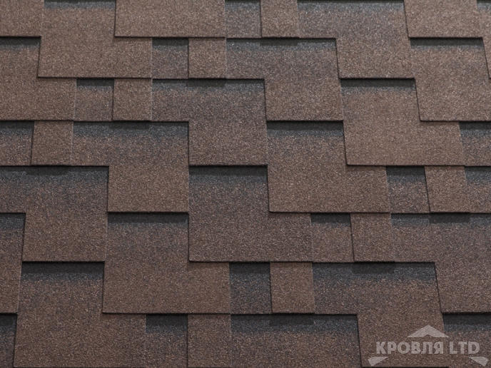 Гибкая черепица Катепал Коллекция Rocky цвет Спелый каштан