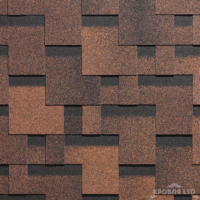 Гибкая черепица Дёке серия  PREMIUM коллекция Генуя цвет Кофе