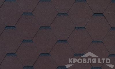 Гибкая черепица Roofshield  серия Family light коллекция Стандарт цвет Коричневый с оттенением