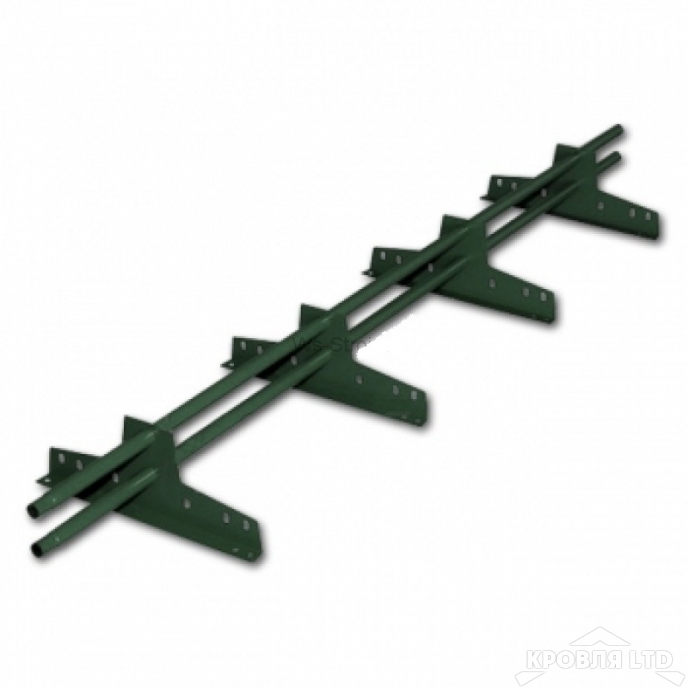 Снегозадержатель Roofsystems серия EСONOM d-25 EURO, Полиэстер RAL 6005зеленый мох, 3м