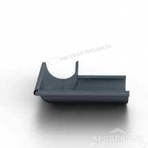 Угол желоба наружный МЕТАЛЛ ПРОФИЛЬ Foramina Freeze D125 Grey
