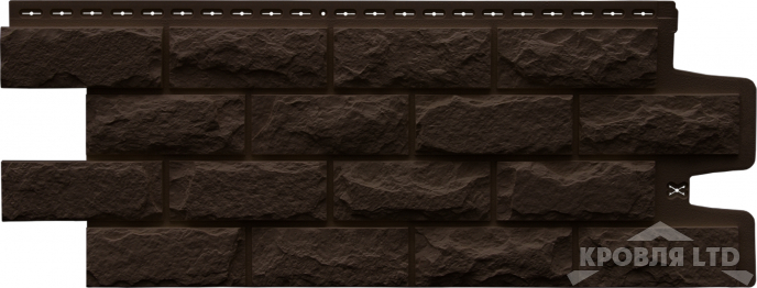 Фасадная панель Grand Line Колотый камень Classic коричневый