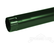 Труба круглая для водостока Foramina PUR 100мм 1м RAL 6005 зеленый мох