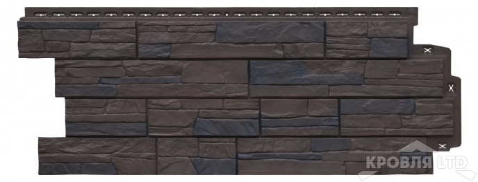 Фасадная панель Grand Line Сланец Design Plus орех