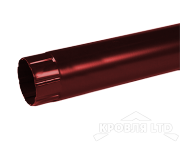 Труба круглая для водостока Foramina PUR 100мм 1м RAL 3005 красное вино