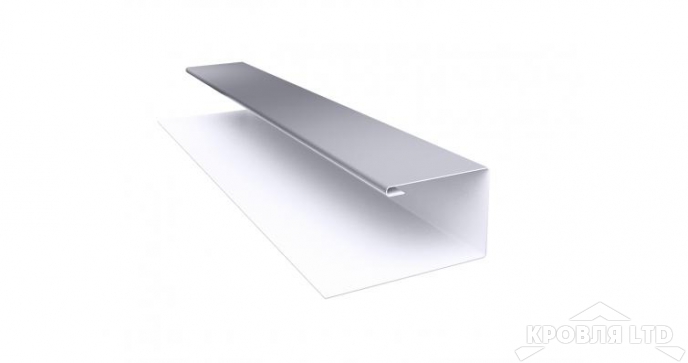 Планка J-профиль, Полиэстер RAL 7004 сигнальный серый, толщина 0,45