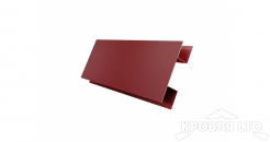 Планка H-профиль, Полиэстер RAL 3009 оксидно-красный, толщина 0,45
