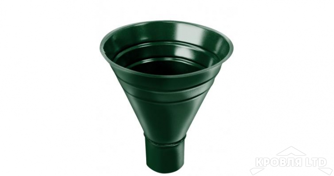Воронка водосборная, Грендлайн 125/90 мм RAL 6005 зеленый мох
