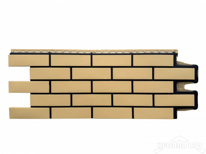 Фасадная панель Grand Line "Клинкерный кирпич"  Design песочный со швом RAL 9005