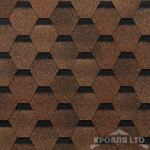 Гибкая черепица Дёке серия  EURAZIA Коллекция ШЕСТИГРАННИК цвет Светло- коричневый
