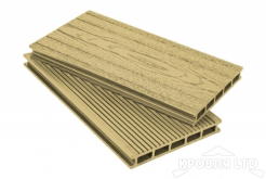 Террасная доска GRAND LINE серия Вельвет и теснение цвет Золотой 22×160x4000