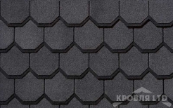 Гибкая черепица Certain Teed коллекция Carriage House Shangle цвет Black Pearl